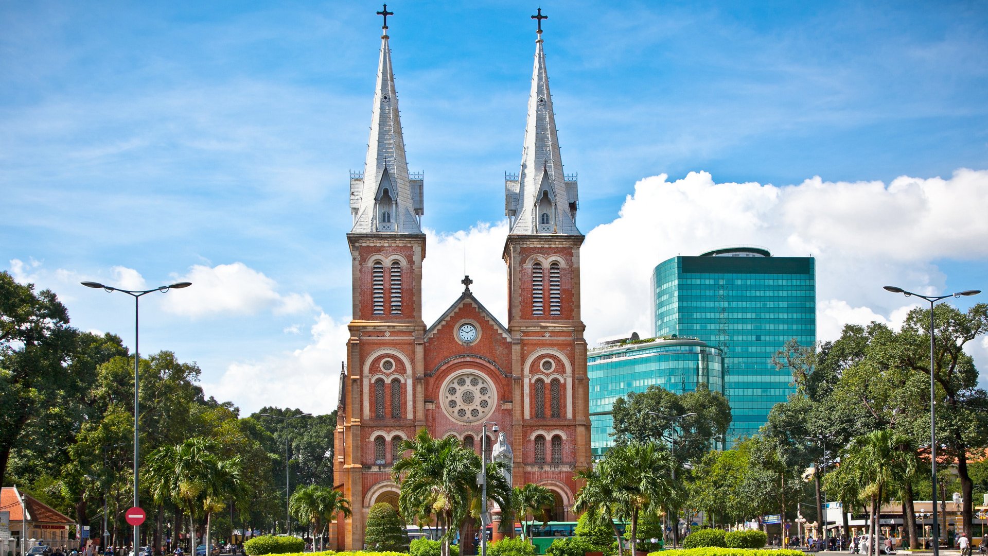Notre-Dame Cathedral landmark in Ho Chi Minh City, Vietnam.