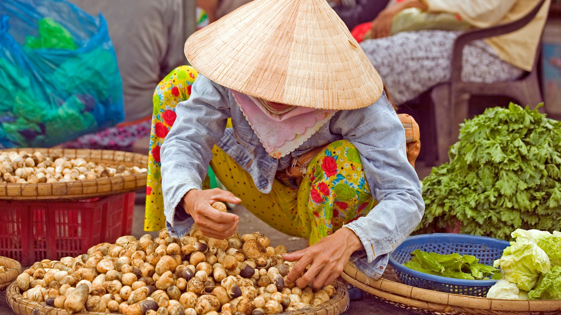 vietnamese woman market vendor