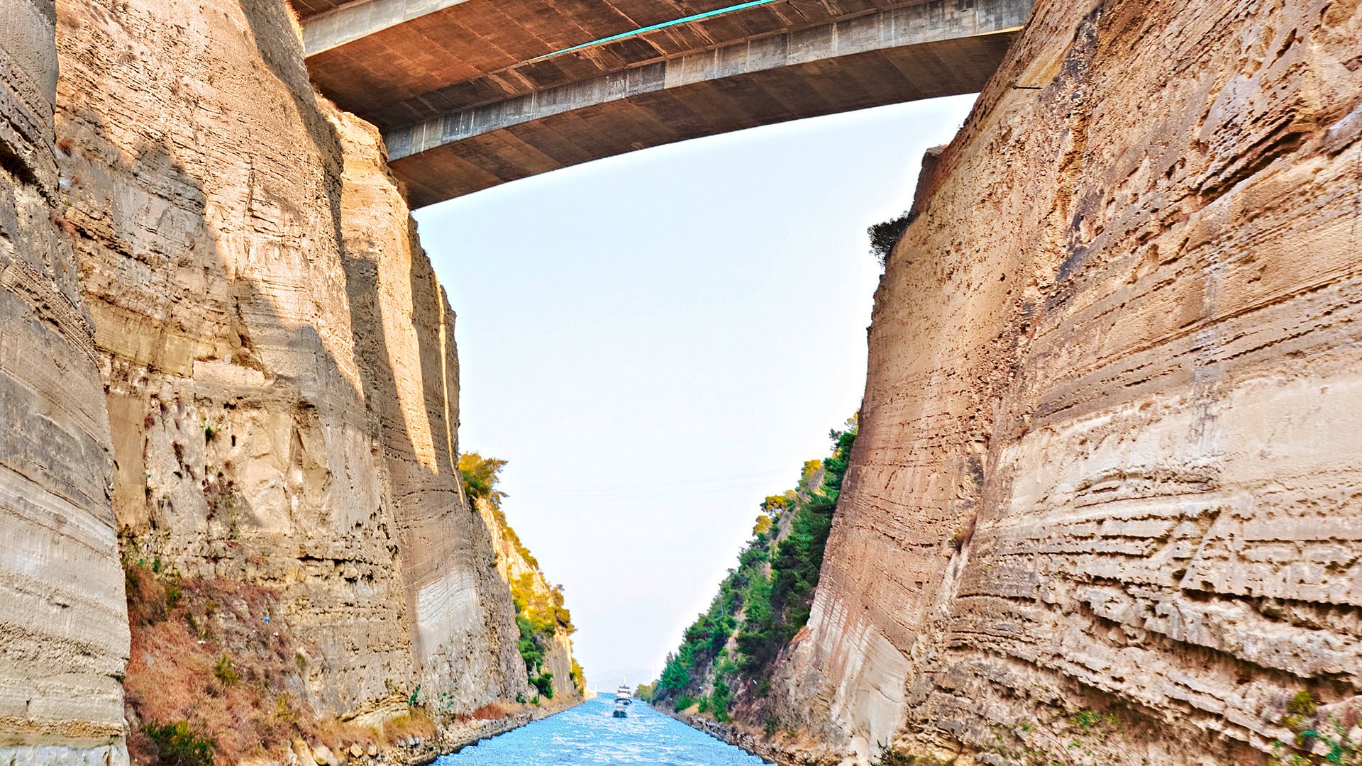 11438180 - corinth channel in greece - travel background