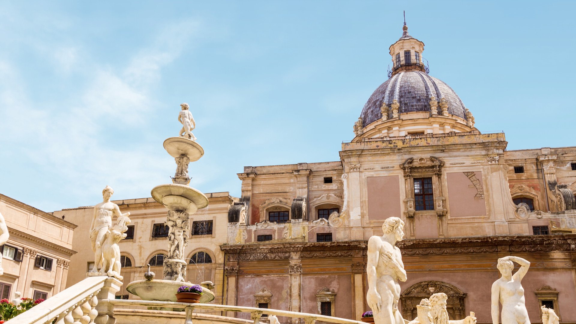 The Praetorian Fountain (Italian: Fontana Pretoria) is a monumental fountain of Palermo, Sicily
