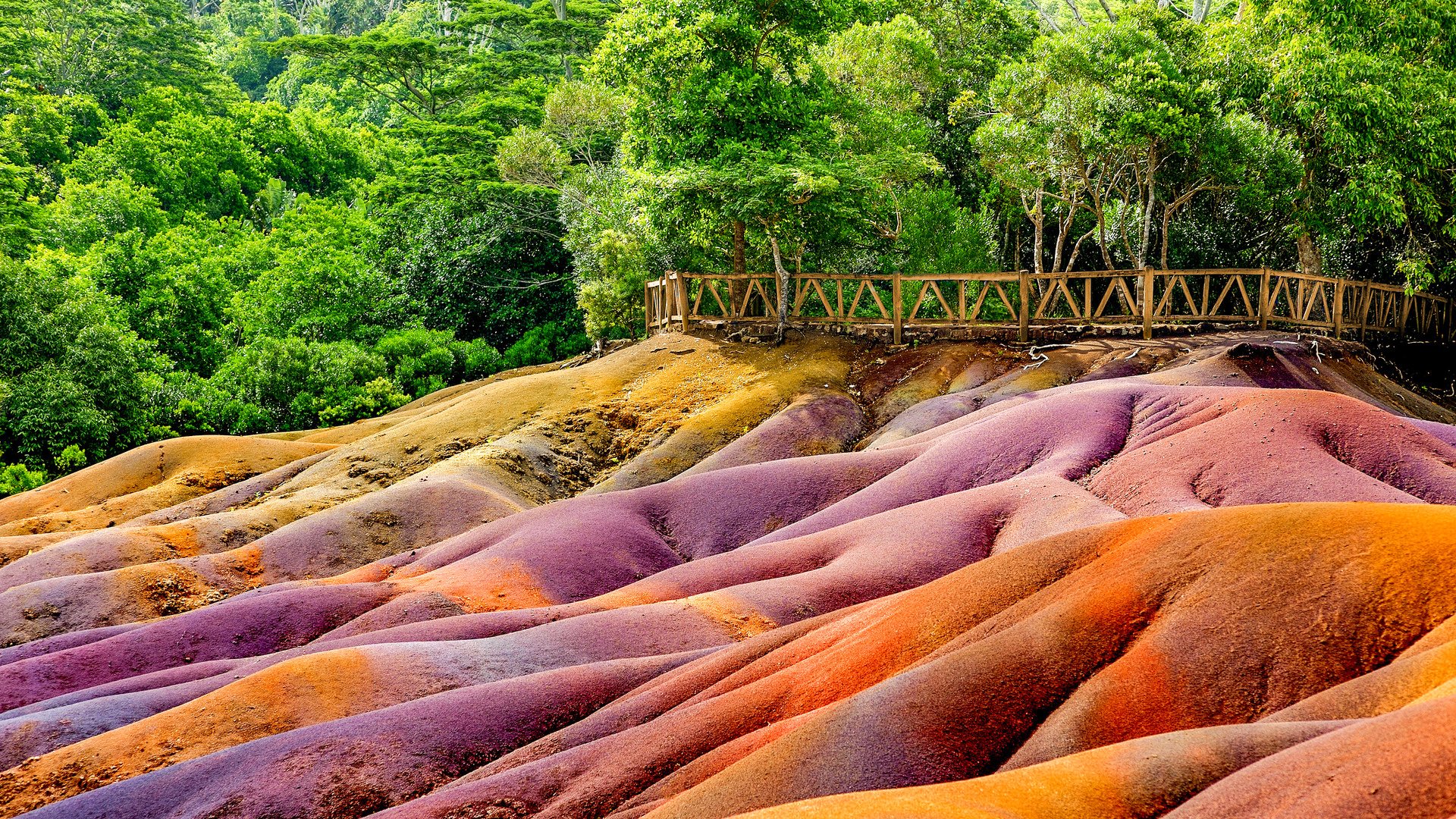 Chamarel seven coloured earths on Mauritius island