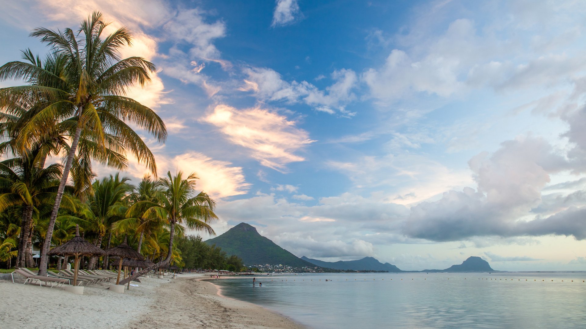 Plage de flic en flac à l'ile Maurice