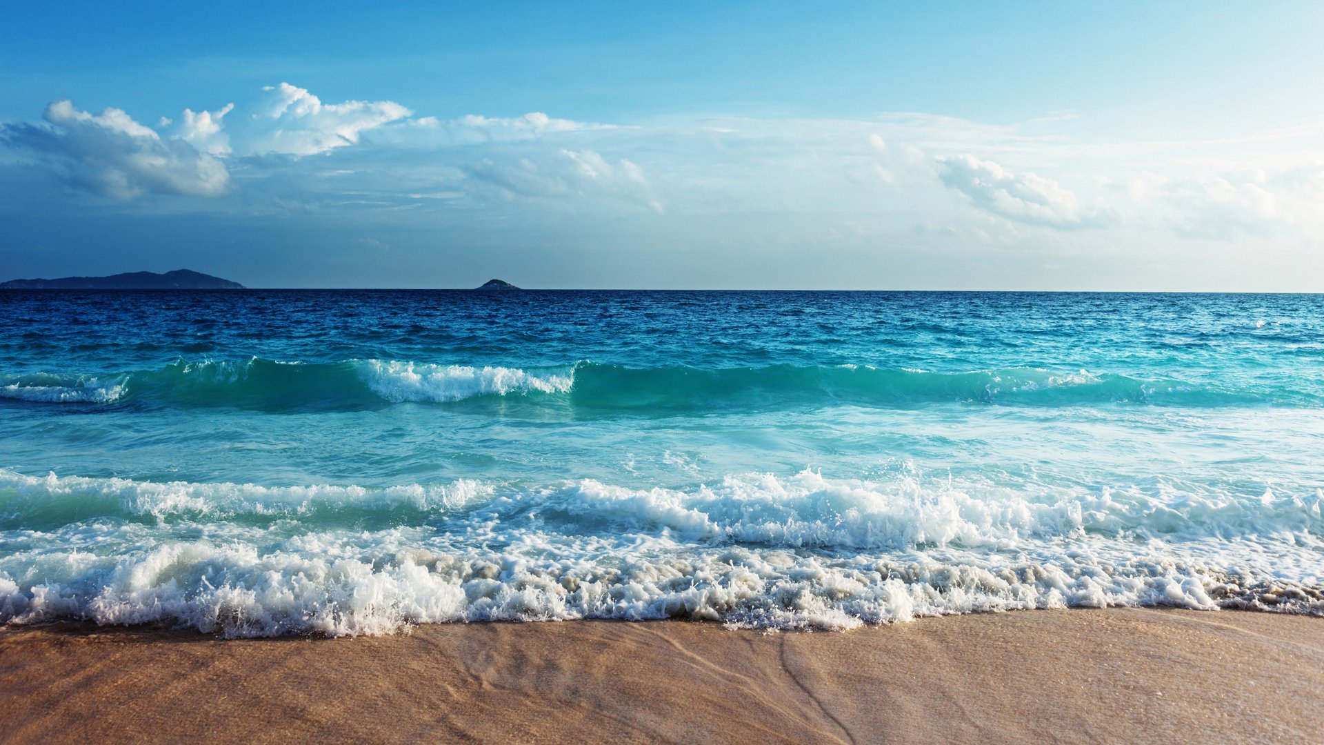 seychelles beach in sunset time