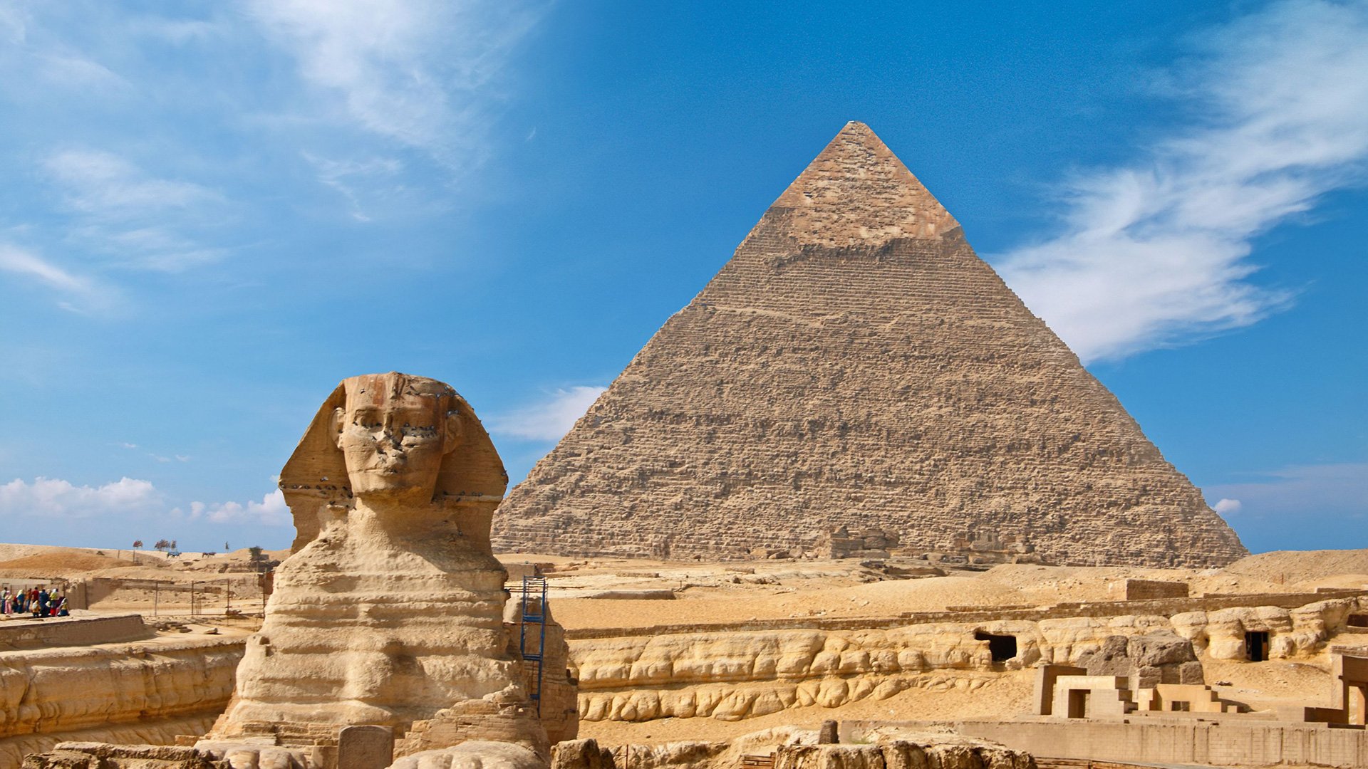 Große Sphinx, Chephren Pyramide und Ägyptischen Museum