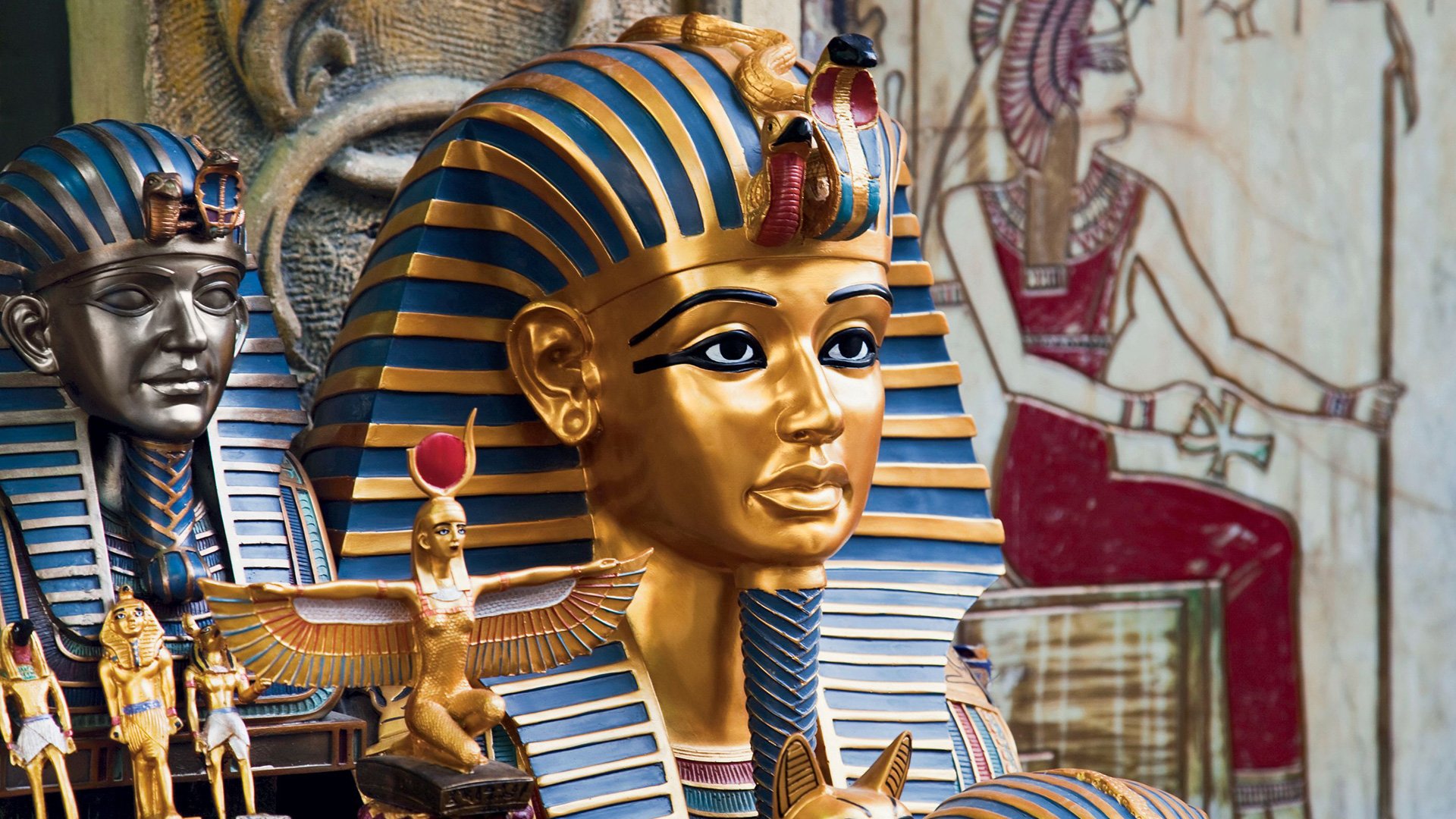 Pyramiden von Gizeh und Große Sphinx und Pharaonisches Dorf