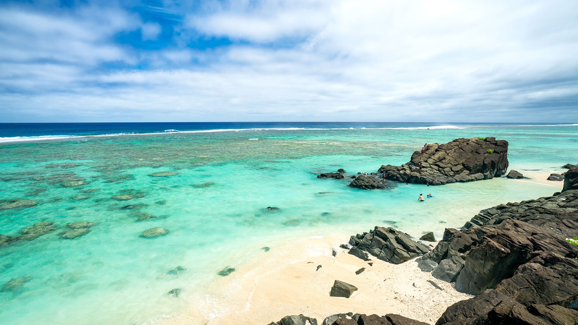 Black Rock Beach in Rarotonga in the Cook Islands