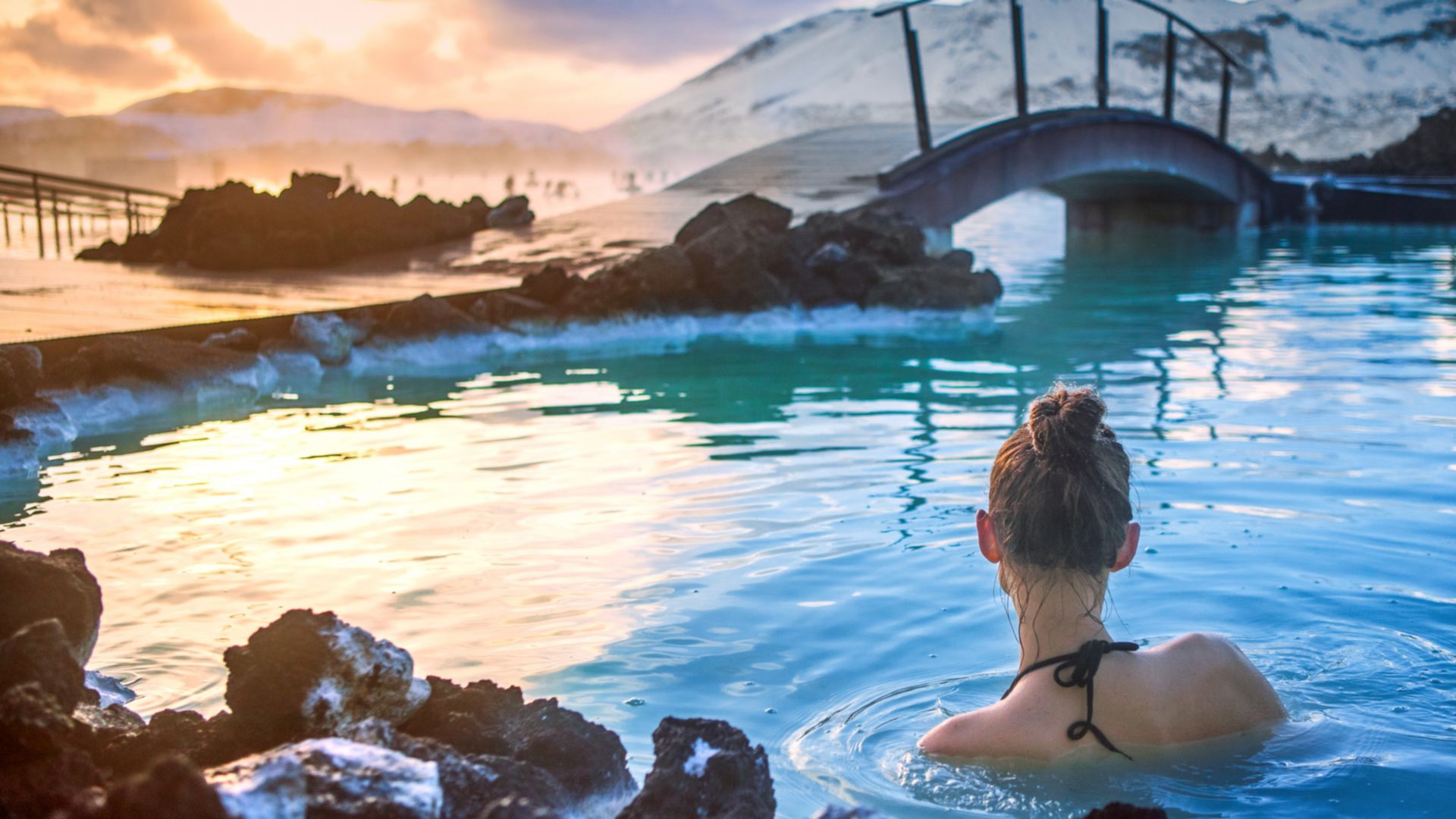 Baden in der Blauen Lagune
