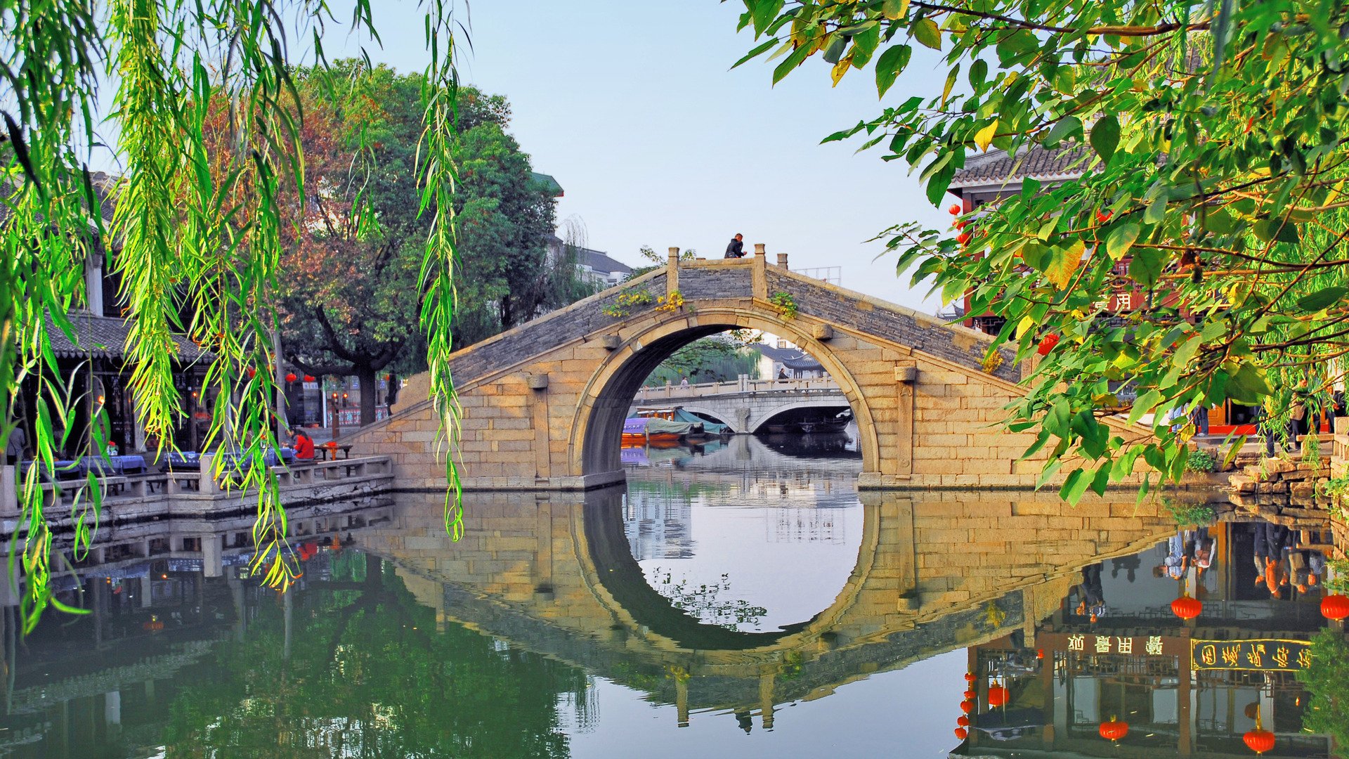 China,Shanghai water village Zhujiajiao