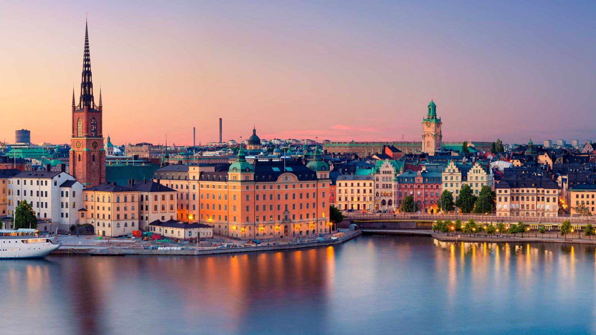 Abendliche Fahrt durch Stockholm mit dem Bike