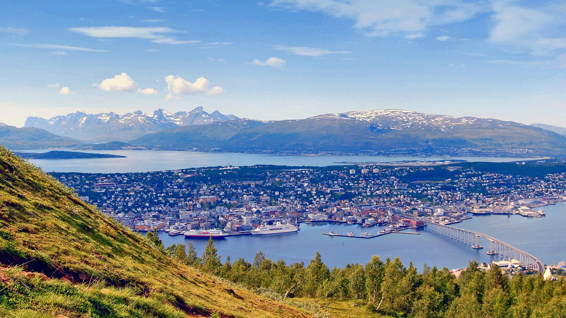 Tromsø und Berg Storsteinen