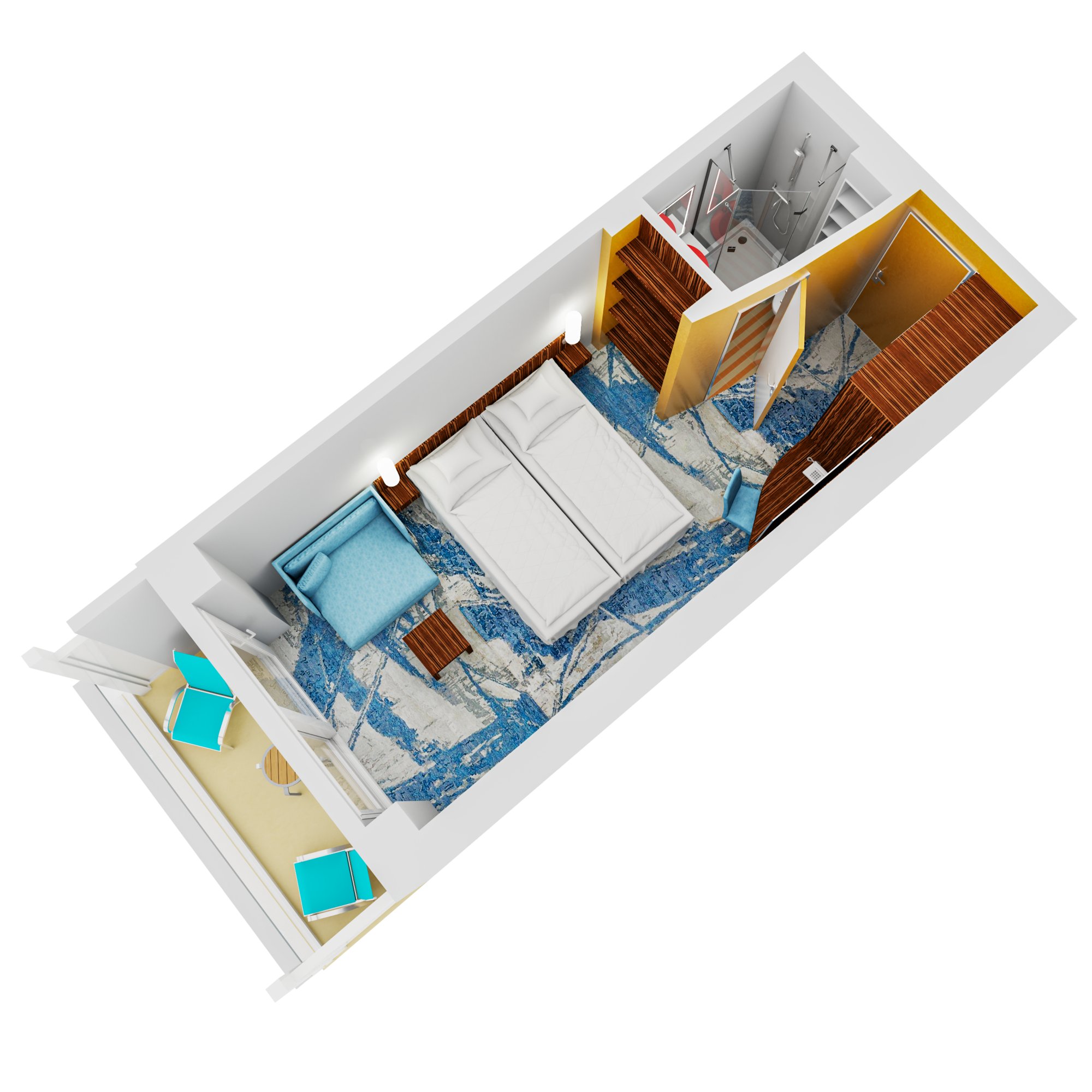 Balkonkabine BA 8125 auf AIDAdiva