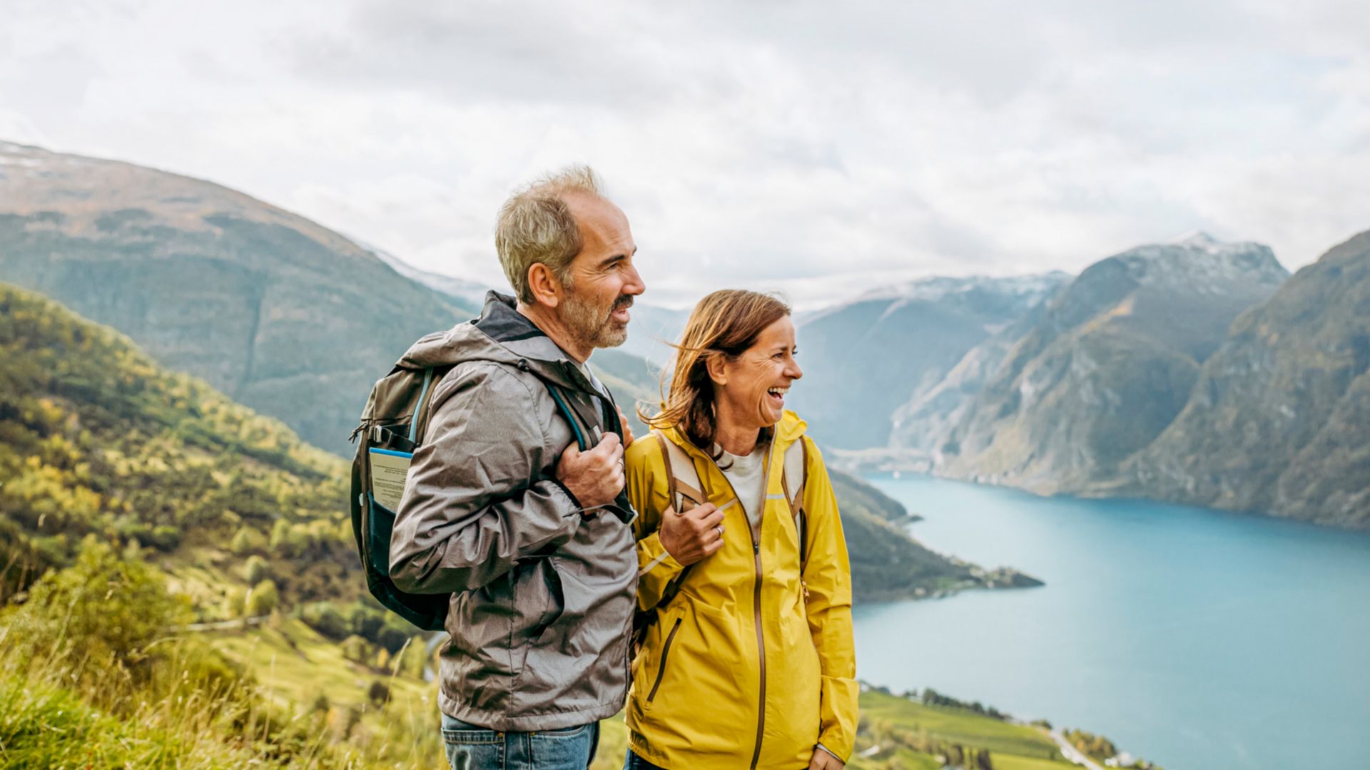Wanderung auf den Berg Kvernberget