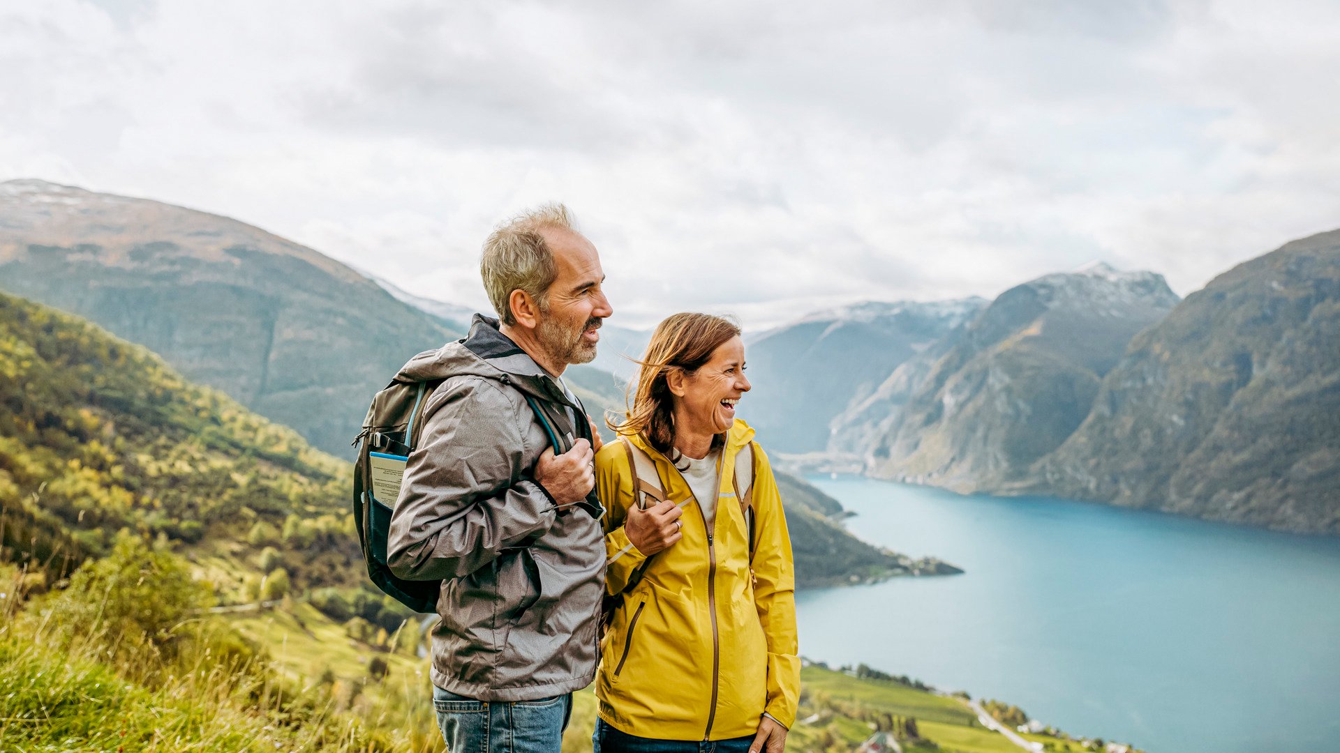 Wanderung auf den Berg Kvernberget