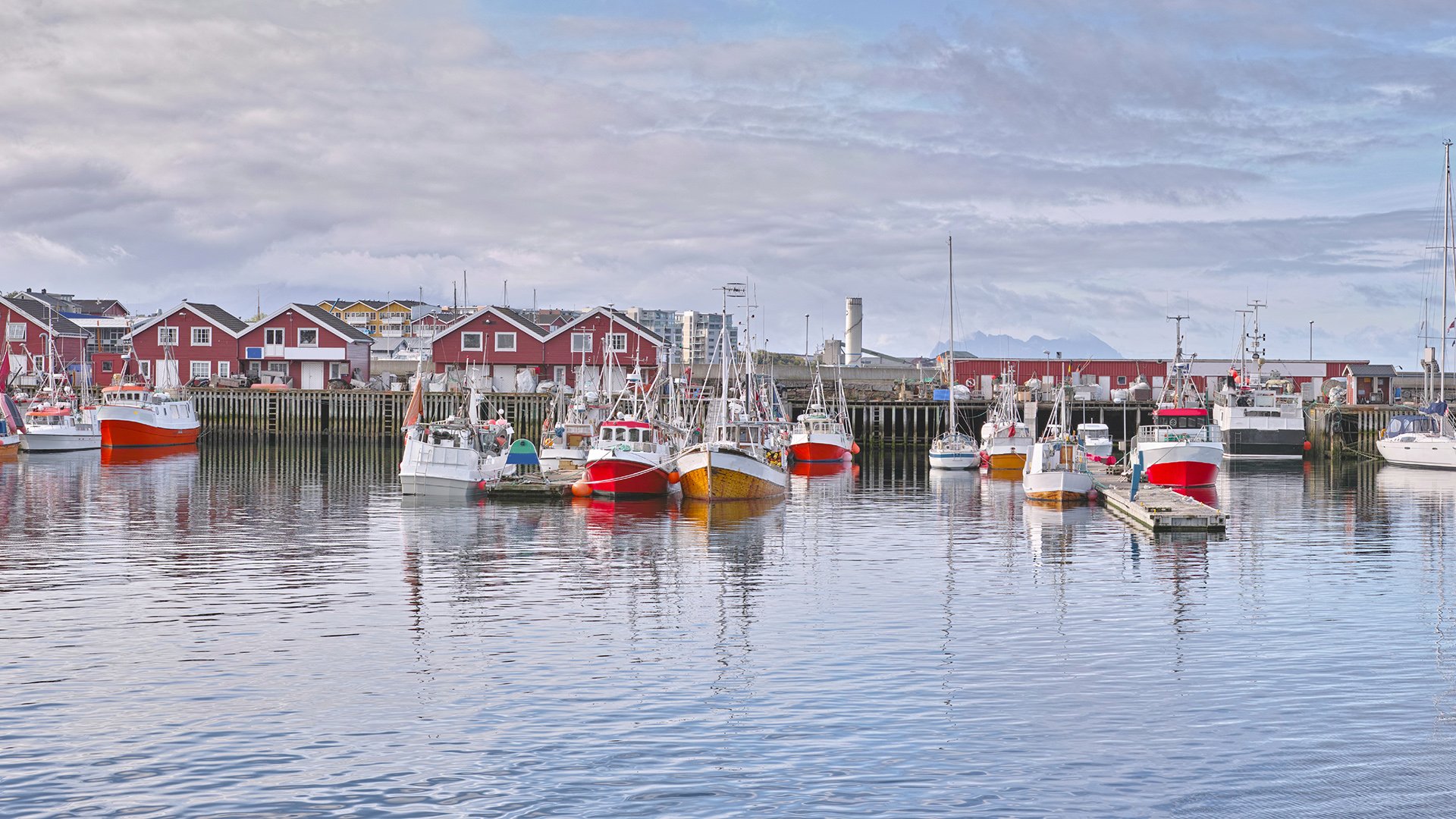 Harbor in Bodo/Bodoe, Norway, North of the Polar Circle