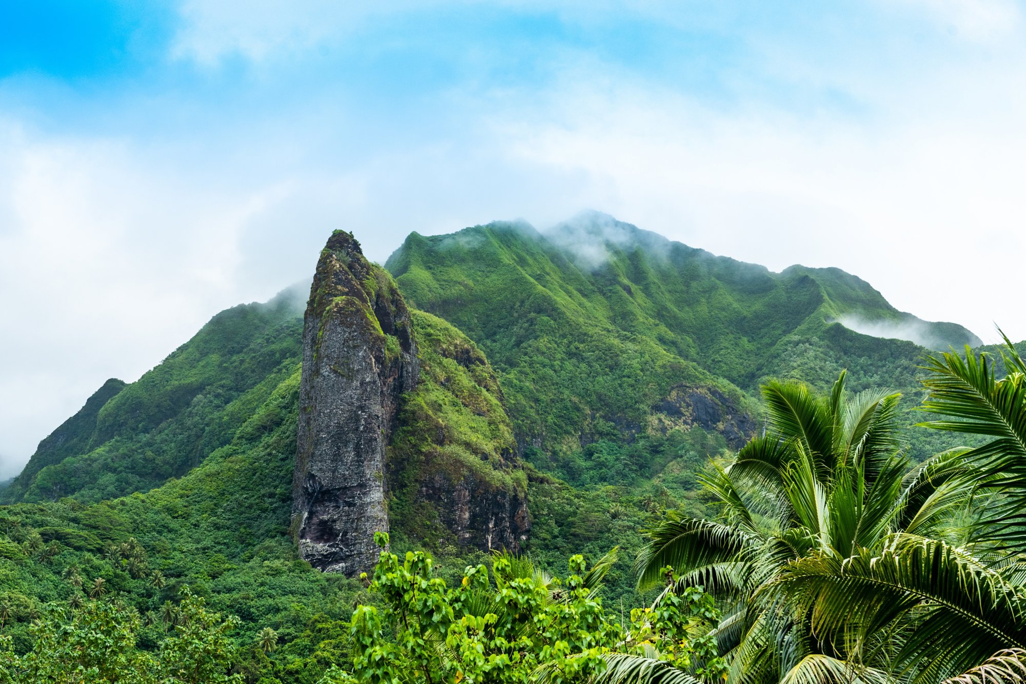 Mountain landscape of Raiatea island, French Polynesia