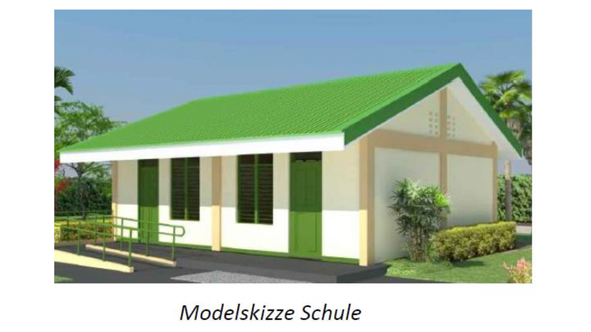 Modellskizze des Schulgebäudes in Silay City