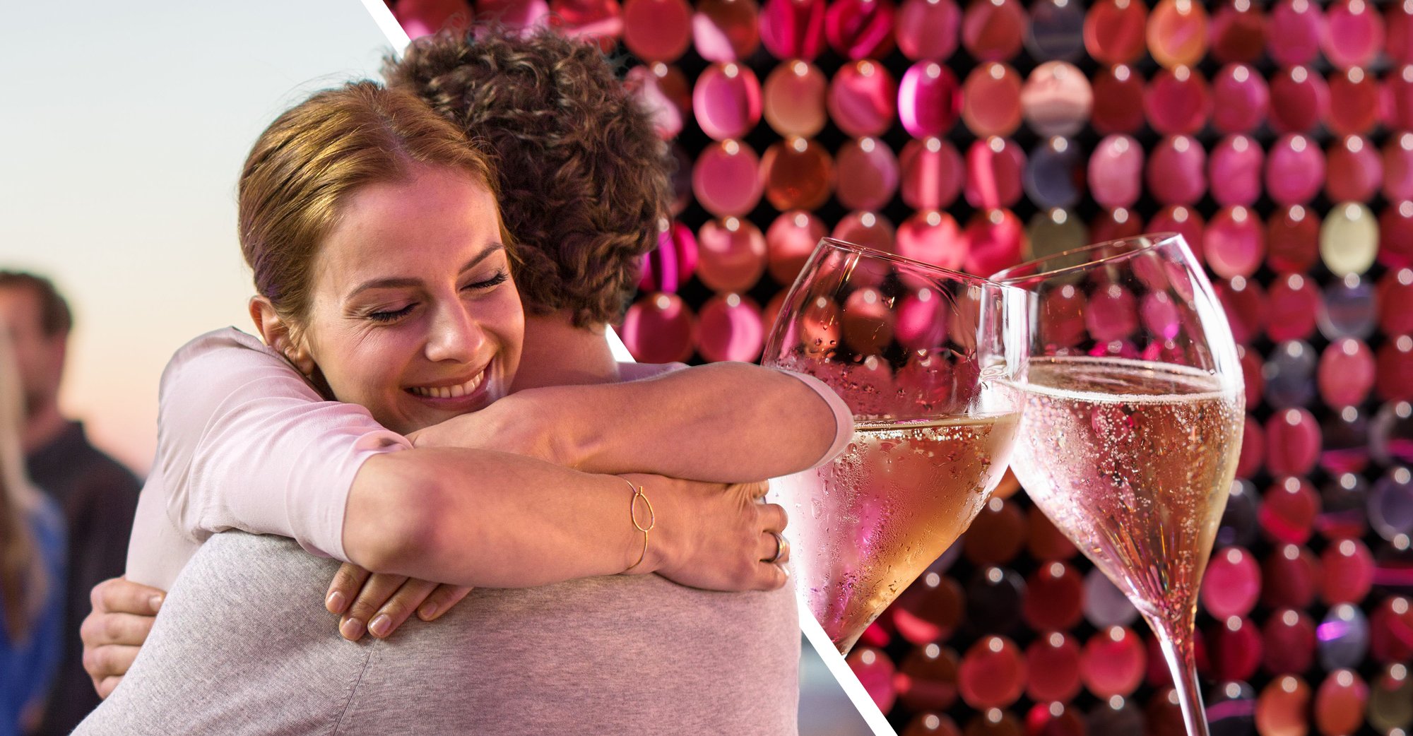 Visual zu dem Geburtstagspaket, Paar und Sekt 