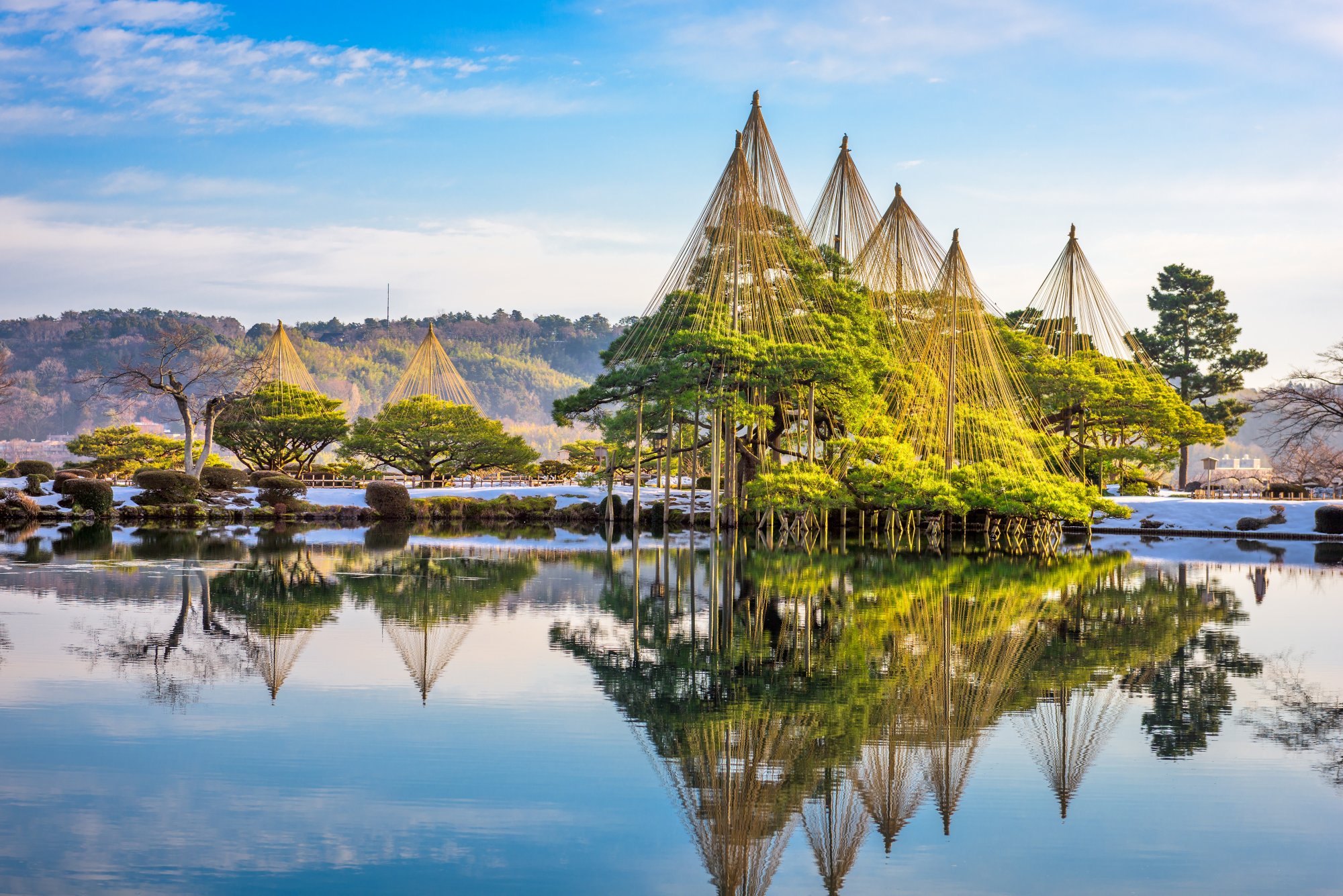 Kanazawa, Ishikawa, Japan dawn winter at Kenrokuen Gardens.; Shutterstock ID 1577070778; purchase_order: BB23-28333 at; job: ; client: AIDA Cruises; other: 