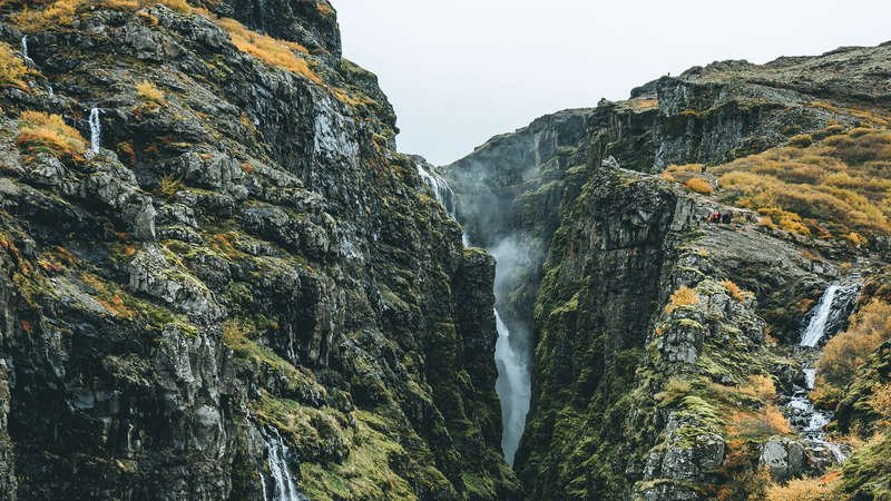 Wasserfall Glymur in Island