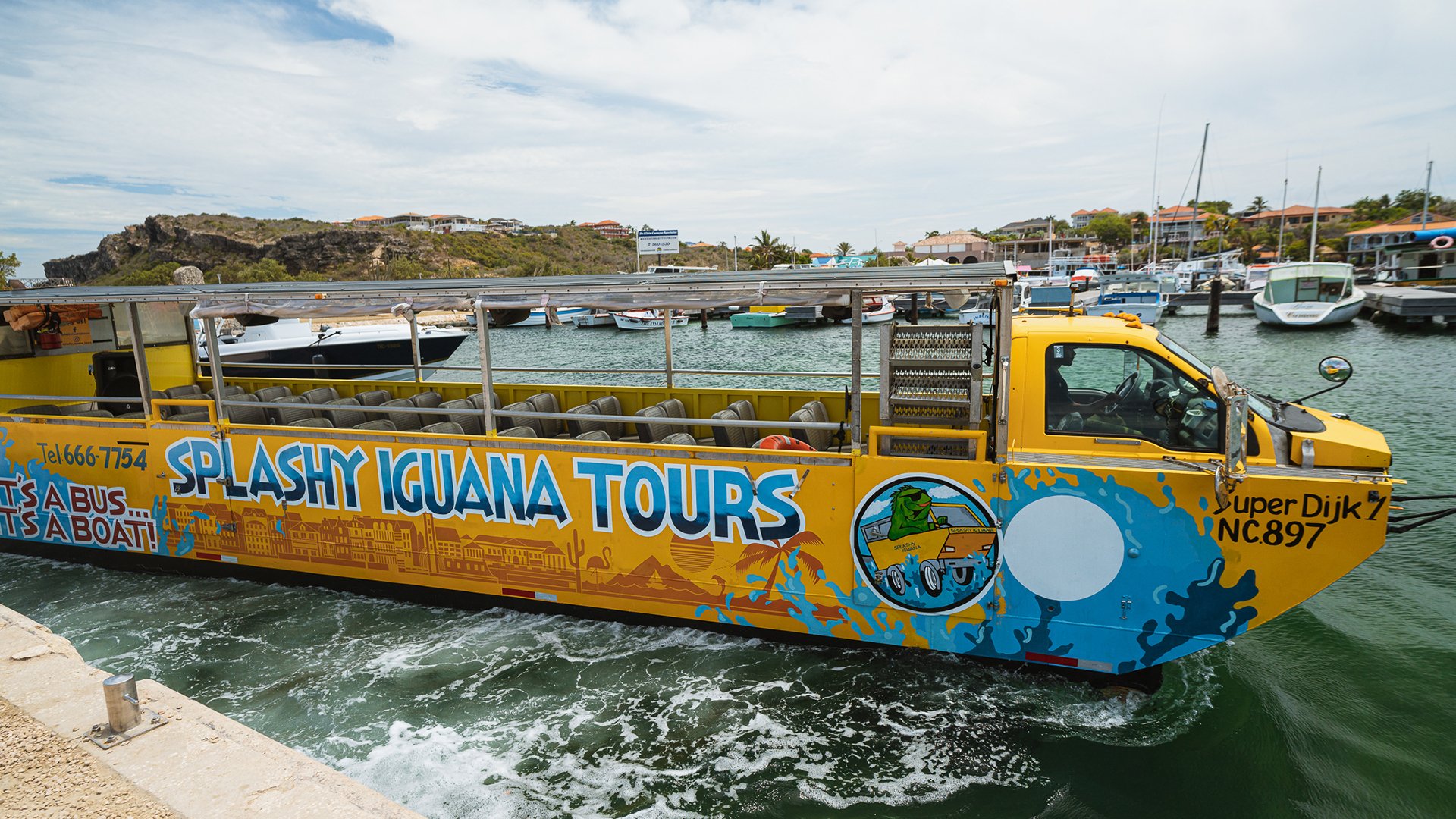 Curaçao zu Wasser und zu Land mit dem Amphibienfahrzeug