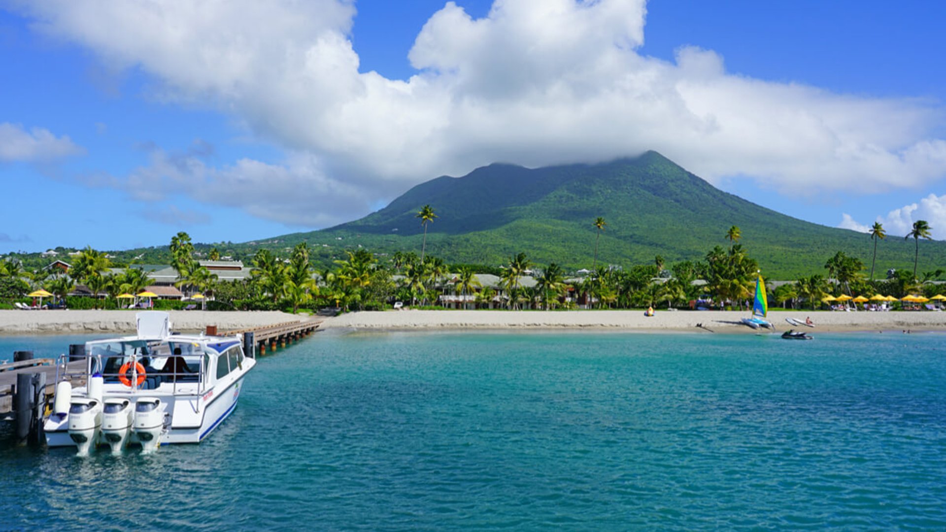 Ein Strandtag auf der Insel Nevis