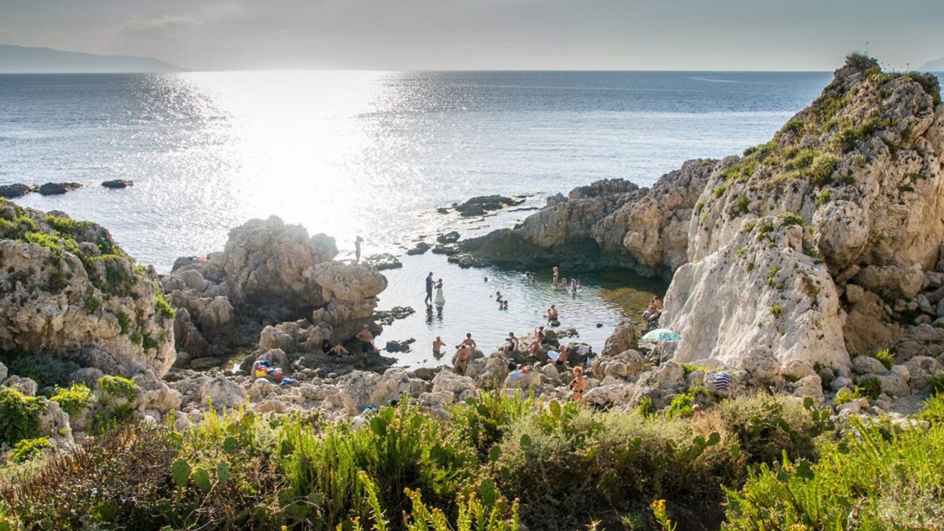 Die Venus Lagune am Kap von Milazzo