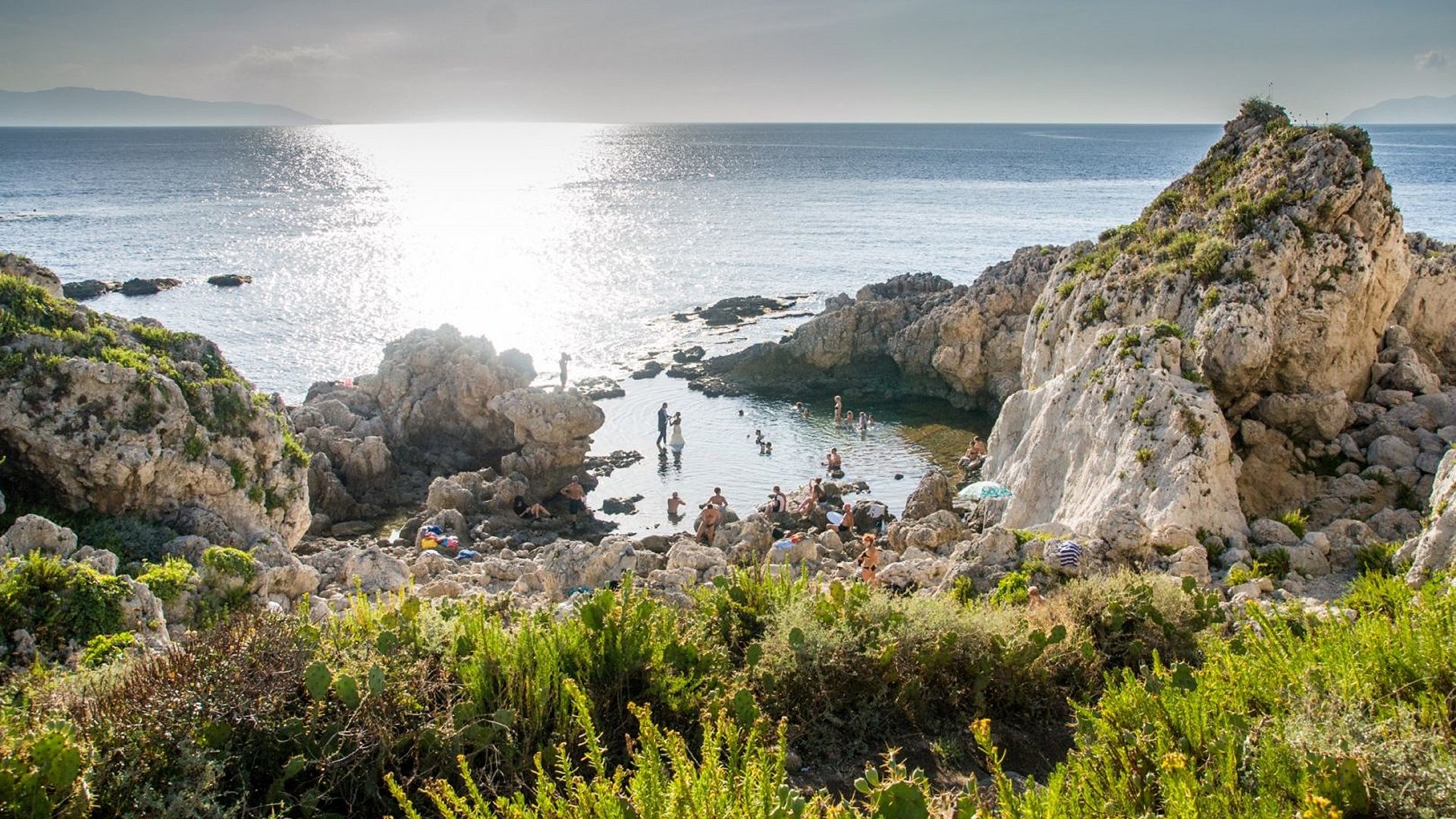 Die Venus Lagune am Kap von Milazzo