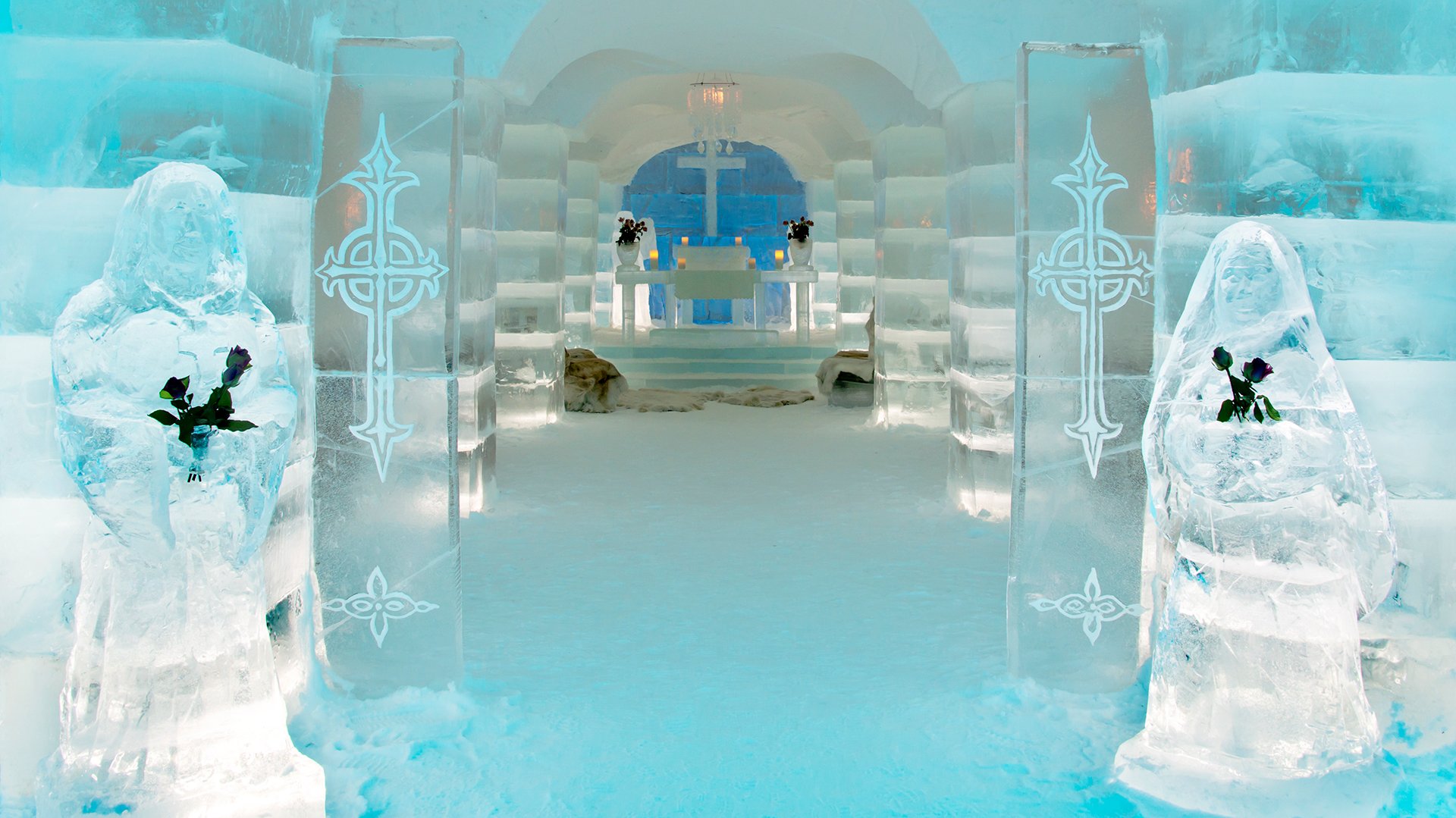 Übernachtung im Eispalast: Sorrisniva Igloo Hotel (Doppelzimmer)