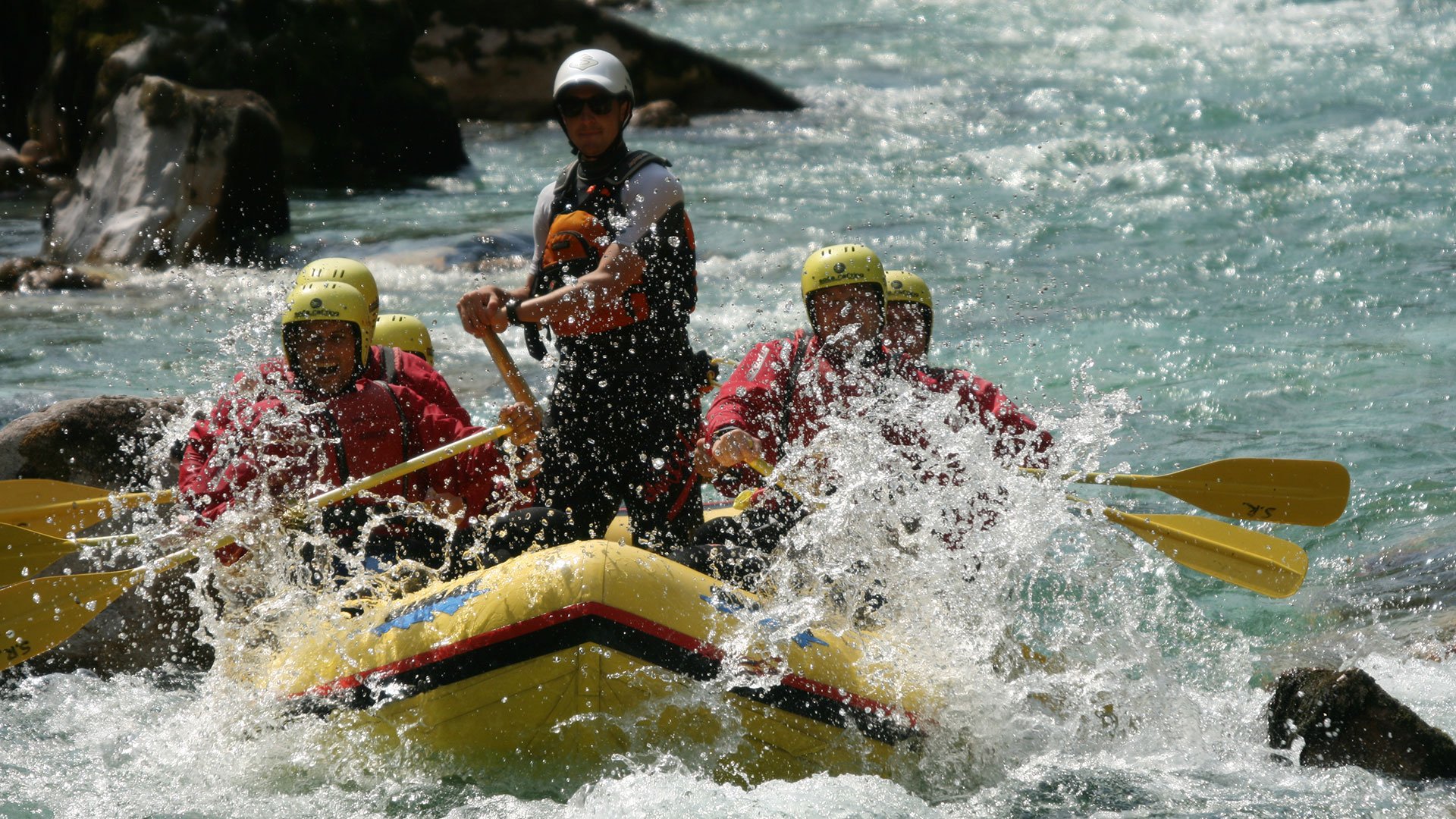 Wildwasser-Rafting in Slowenien