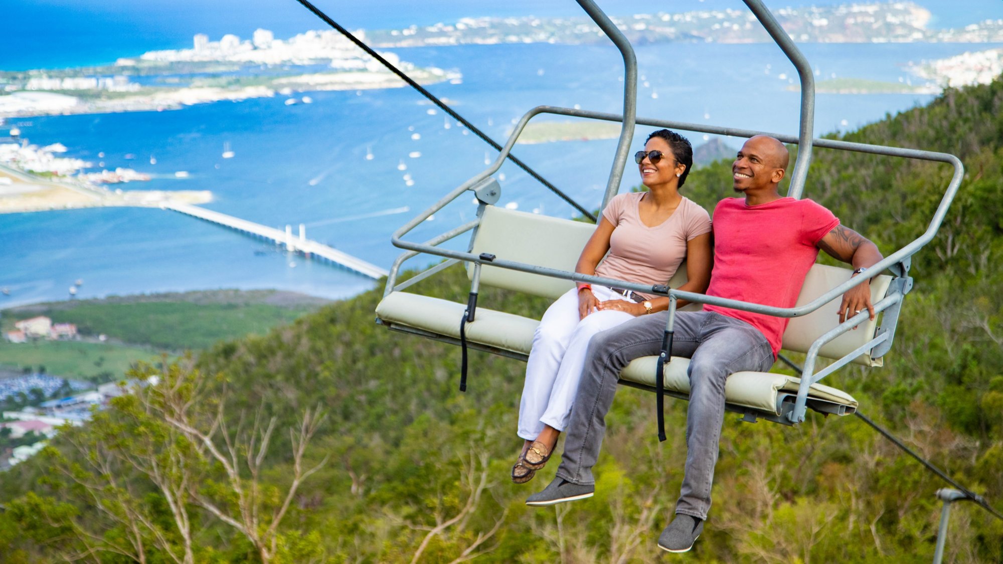 Aussichten auf St. Maarten mit der Seilbahn 