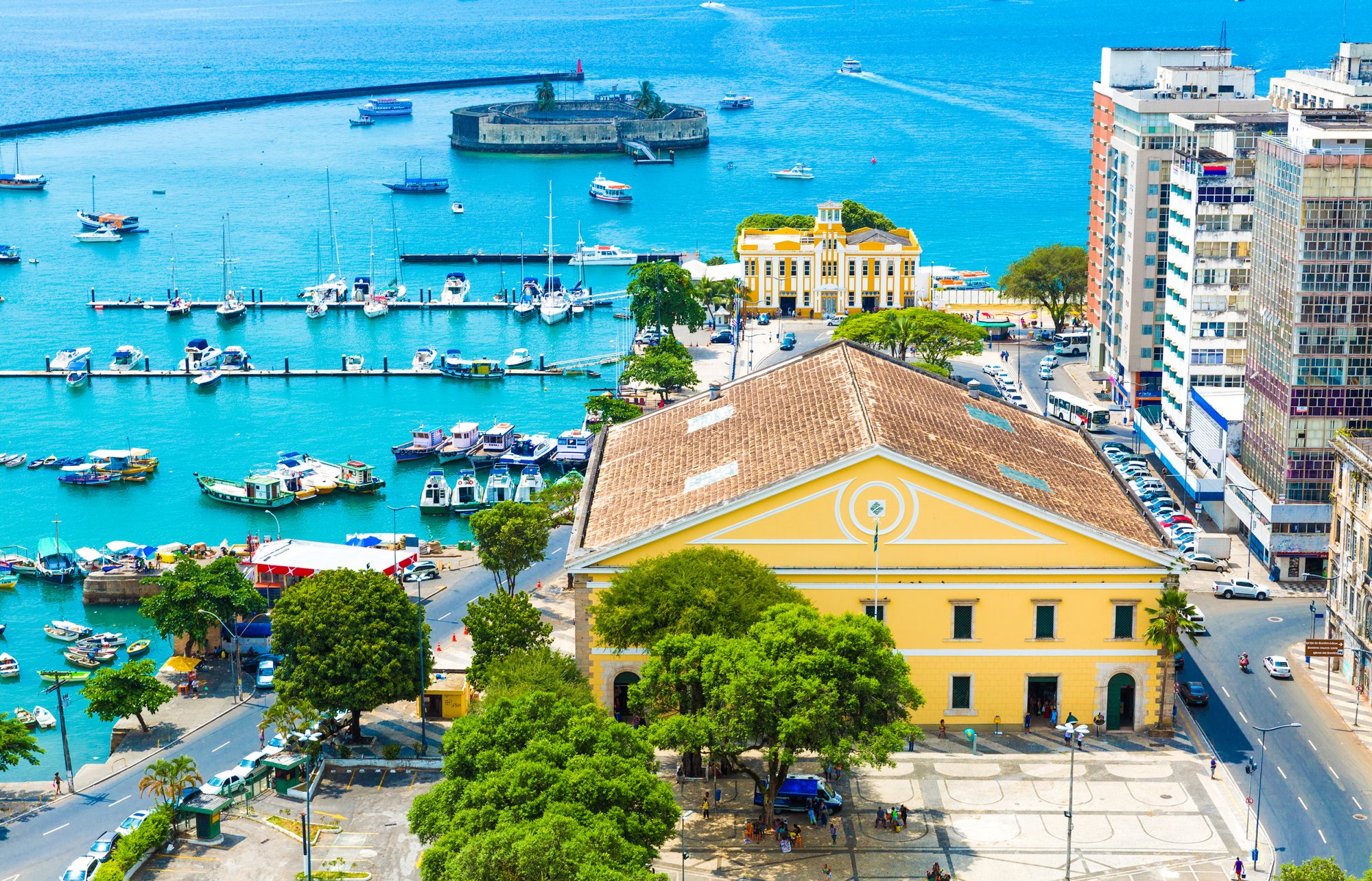 Aerial view of Salvador in Bahia, brazil