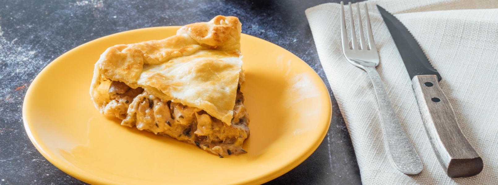 chicken pie con curry e funghi