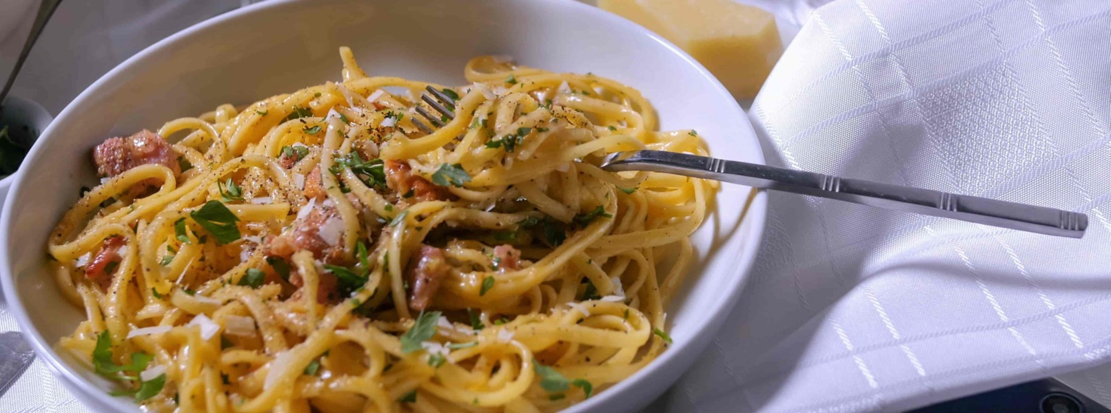 Linguine con coppa piacentina Dop