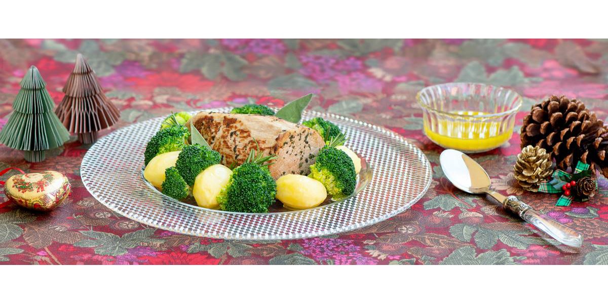 Arrosto di vitello con broccoletti e patate, l'arrosto di girello per Natale
