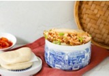 Bao con stracchino di capra e kimchialt