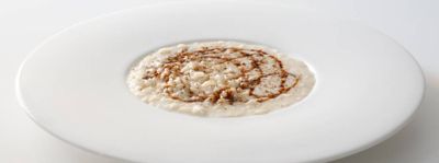 Riso con squacquerone, pepe e Aceto Balsamico di Modenaalt