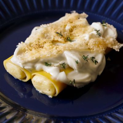 Cannelloni gourmet ripieni di baccalà e patate