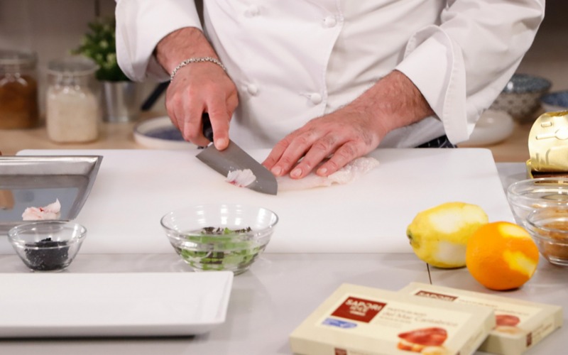 tagliare a sashimi orata