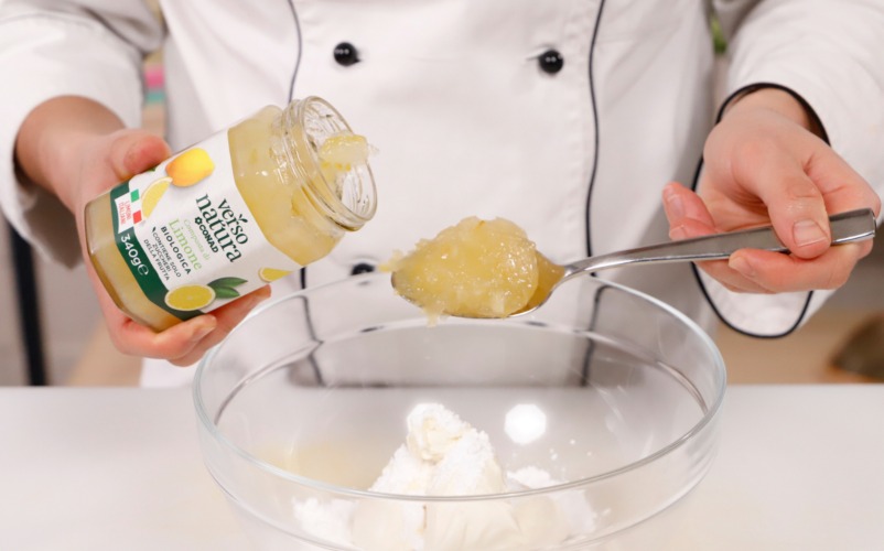 Crema con marmellata di limone per la cheesecake scomposta