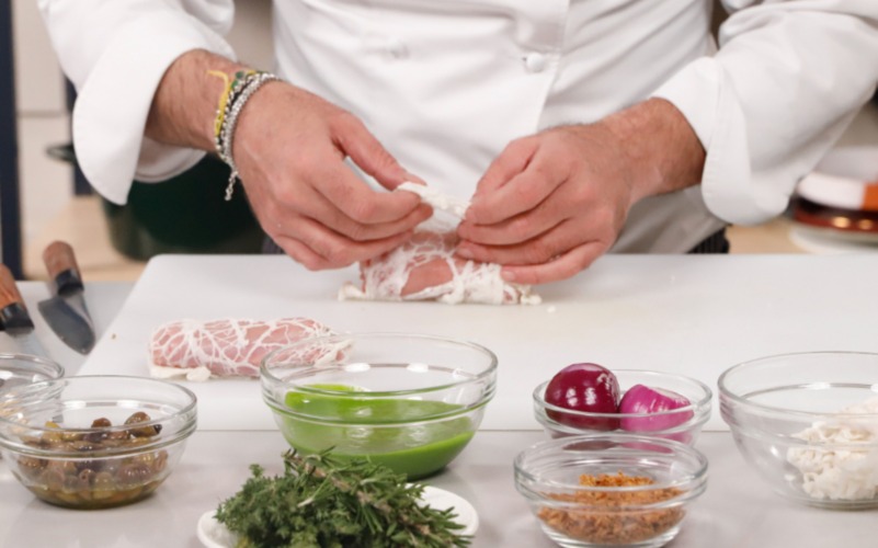 avvolgere con rete di maiale