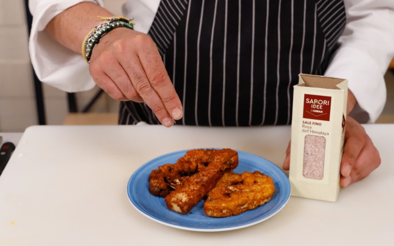 Cotolette di cavolfiore e sale rosa