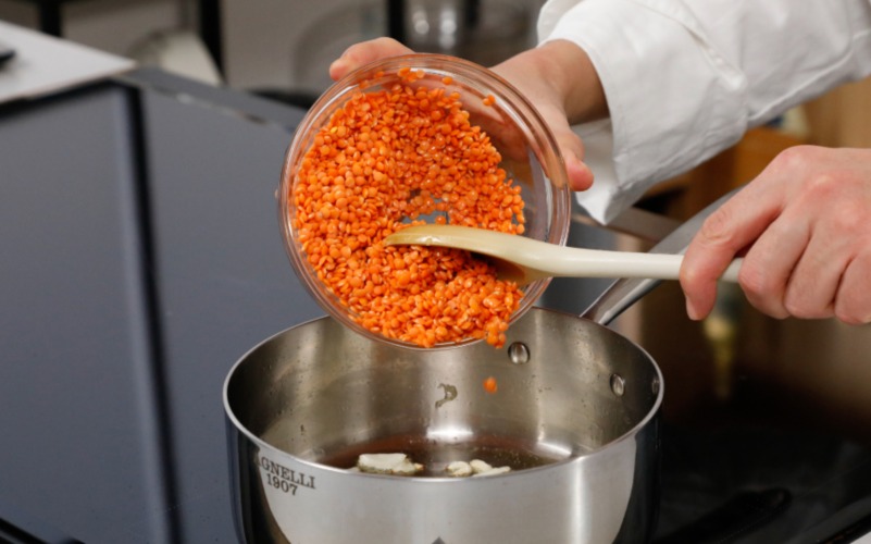 aggiungere lenticchie