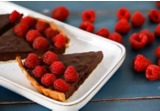 Crostata con ganache al cioccolato e lamponi freschialt