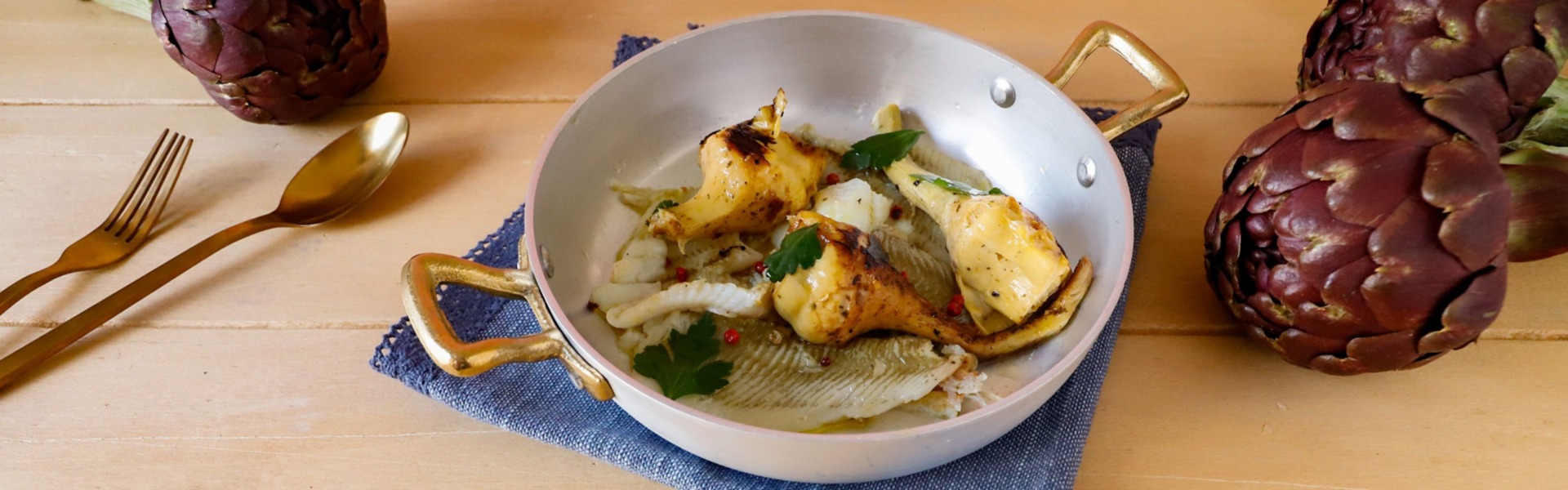 filetti di platessa ai carciofi