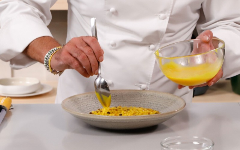 servire con crema di zafferano