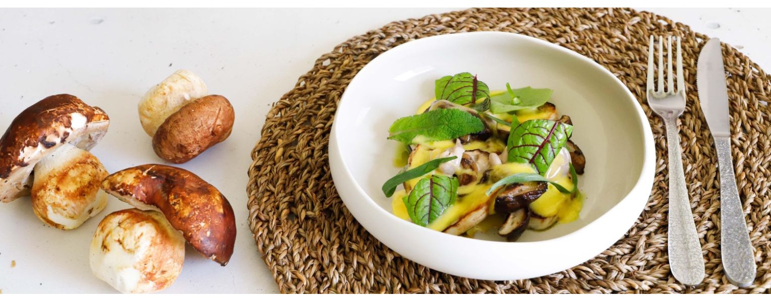 Funghi porcini con salsa Bernese
