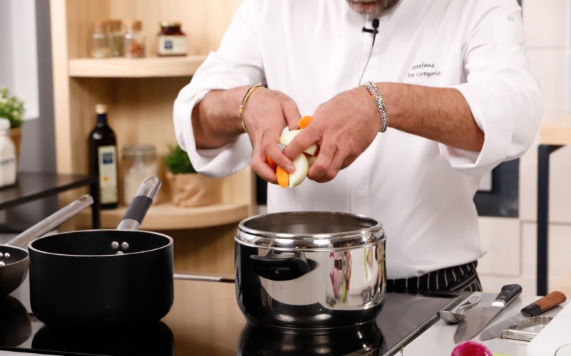 Guancia di vitello in cottura