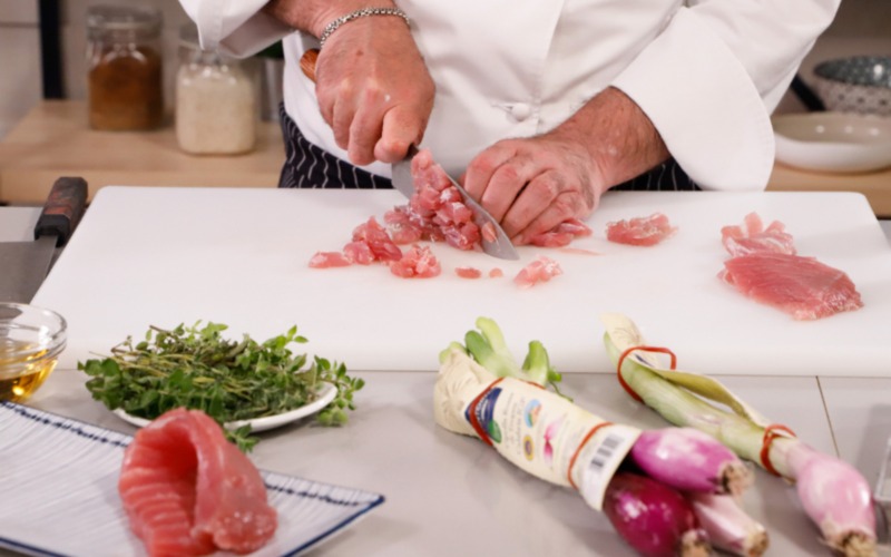 tagliare parte della ventresca 