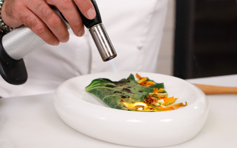 Abbrustolire l'involtino di tenerume