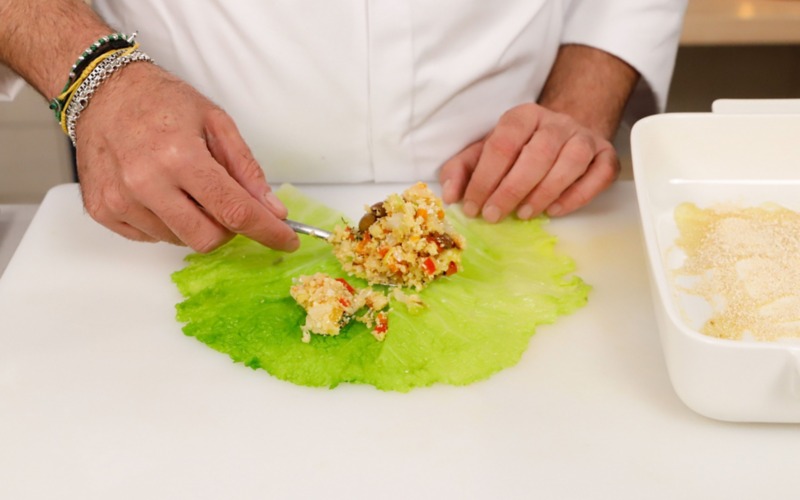 comporre gli involtini 